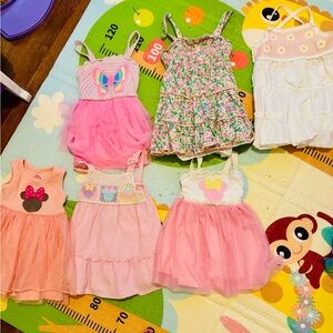 , Large lot of 2t toddler girl dresses hole, haute hippie, zumie and Disney
